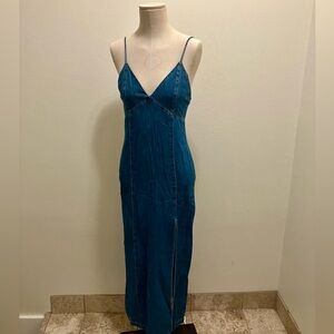 Alice + Olivia Julietta Denim Slipdress